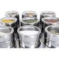 9 Magnetic Spice Jar Tins and Steel Rack - 150g Seasoning Storage Containers