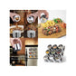 9 Magnetic Spice Jar Tins and Steel Rack - 150g Seasoning Storage Containers
