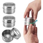 9 Magnetic Spice Jar Tins and Steel Rack - 150g Seasoning Storage Containers