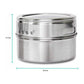 9 Magnetic Spice Jar Tins and Steel Rack - 150g Seasoning Storage Containers