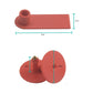 100x Cattle Ear Tags Set - 5x2cm Mini Red Blank Cow Pig Sheep Livestock Label