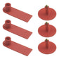 100x Cattle Ear Tags Set - 5x2cm Mini Red Blank Cow Pig Sheep Livestock Label