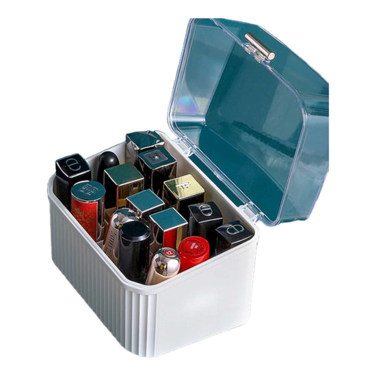 12 Slot Lipstick Desktop Box - Makeup Storage Container Cosmetic Case