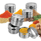 50x 150g Magnetic Spice Jar Stainless Steel Tin Herb Seasoning Storage Container