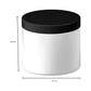 5x 500g Plastic Cosmetic Jar + Lids - Empty White Cream Container