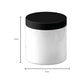 5x 250g Plastic Cosmetic Jar + Lids - Empty White Cream Container