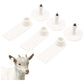 100x Cattle Ear Tags 5x2cm Set - Mini White Blank Pig Goat Livestock Label