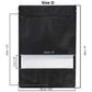 100 Resealable Mylar Stand Up Bags 36x25cm - Black Food Packaging Zip Pouch