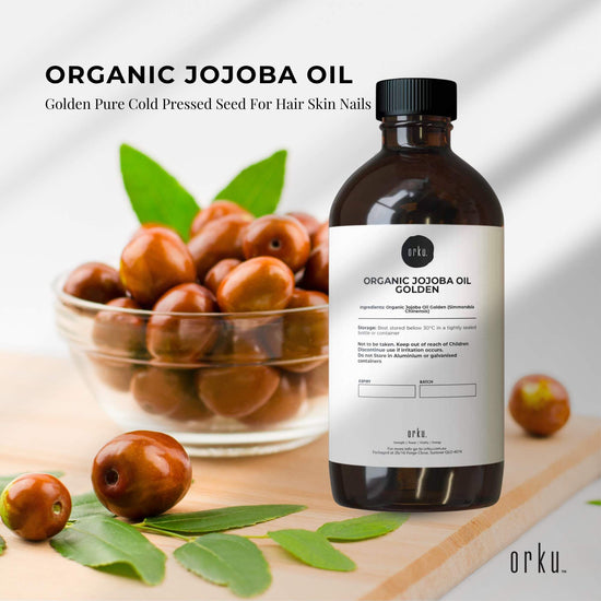 500ml Organic Jojoba Oil - Golden Pure Cold Pressed Seed For Hair Skin Nails