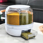 6 Grid Rotating Food Grain Dispenser 3.6L - Compartment Storage Container
