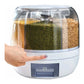 6 Grid Rotating Food Grain Dispenser 7.2L - Large Compartment Storage Container