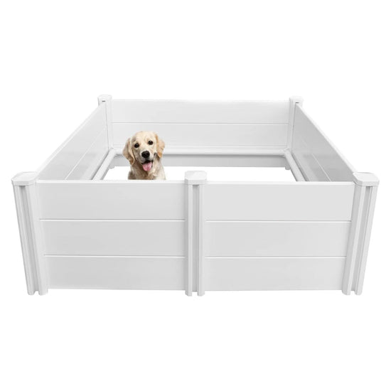 Dog Whelping Box 1.15m x 1.15m x 0.48m - Puppy Birthing PVC Pen