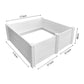 Dog Whelping Box 1.15m x 1.15m x 0.48m - Puppy Birthing PVC Pen