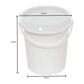 10x 1.2L Plastic Buckets + Lids - Food Grade Empty White Tub With Handle