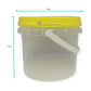 Bulk 10 x 0.8L Honey Bucket with Lid - 1Kg Clear Tamper Proof Plastic Tub