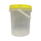 Bulk 10 x 1.2L Honey Bucket with Lid - 1.5Kg Clear Tamper Proof Plastic Tub