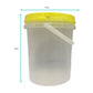 Bulk 10 x 1.2L Honey Bucket with Lid - 1.5Kg Clear Tamper Proof Plastic Tub