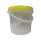 Bulk 10 x 2.2L Honey Bucket with Lid - 3Kg Clear Tamper Proof Plastic Tub