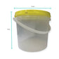 Bulk 10 x 2.2L Honey Bucket with Lid - 3Kg Clear Tamper Proof Plastic Tub