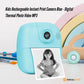 Kids Rechargeable Instant Print Camera Blue - Digital Thermal Photo Video MP3