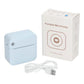 Portable Mini Printer Blue - Inkless Bluetooth Phone Pocket Thermal Printing