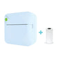 Portable Mini Printer Blue - Inkless Bluetooth Phone Pocket Thermal Printing