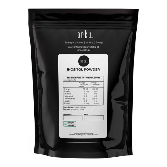 Orku 100g Myo Inositol Powder - Pharmaceutical-Grade Pure Unflavoured Supplement