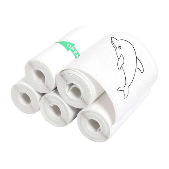 Social Hike 5 Pack Thermal Paper Camera Rolls Sticker - Instant Print Refill