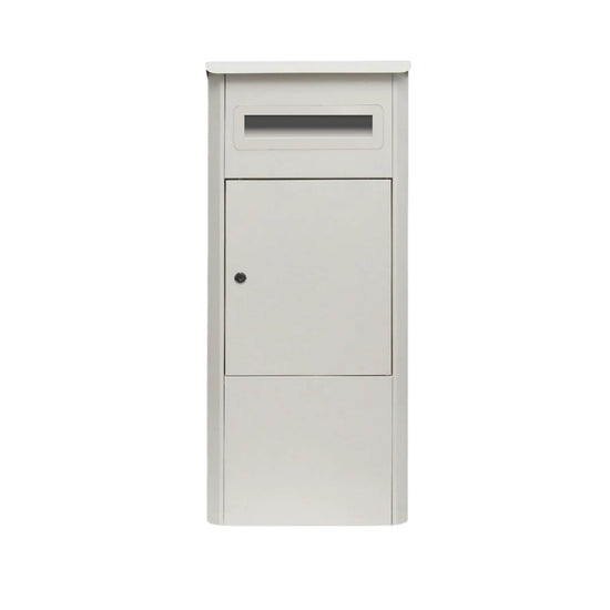 Parcel Delivery Drop Box Mailbox - Secure Home Package Locker 38x38x90cm White