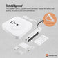 Tooleroo Wall Mountable CD Player Speaker - Bluetooth HiFi FM Radio White