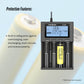 LiitoKala Lii-M4 Smart Battery Charger LCD - 4-Slot USB for 18650 AA AAA Li-ion