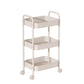 Kitchee 3-Tier Kitchen Storage Cart Trolley with Wheels - Shelf Organiser WHITE