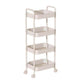Kitchee 4-Tier Kitchen Storage Cart Trolley with Wheels - Shelf Organiser WHITE