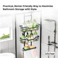 Kitchee 3 Tier Shower Caddy Over Door Bathroom Hanging Shelf Storage Rack Black