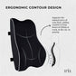Orku Ergonomic Lumbar Cushion - Memory Foam Back Support Car Office Gaming Chair