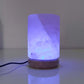 USB Colour Changing Salt Himalayan Lamp - Cylinder Shape Pink Rock LED Light