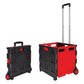 Foldable Shopping Cart - Portable Collapsible Wheeled Folding Trolley Crate