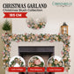 Christabelle 185cm Christmas Garland Lush Green Holiday Door Garland w/Jewelled Baubles, Flowers, Ribbon & Berries