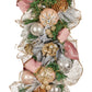 Christabelle 100cm Christmas Garland Lush Green Holiday Door Garland w/Jewelled Baubles & Berries Pre Decorated Festive
