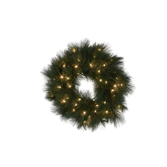 Christabelle 61cm Long Needle Christmas Wreath With Lights