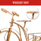 Christabelle Antique Gold Metal Art Iron Wrought Material Bicycle Display Christmas Decor