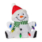 Christabelle Sitting Christmas Snowman Display With Lights - 40cm