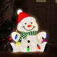 Christabelle Sitting Christmas Snowman Display With Lights - 40cm
