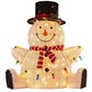 Christabelle 82cm Sitting Snowman Christmas Display with Lights