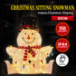 Christabelle 82cm Sitting Snowman Christmas Display with Lights