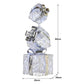 Swishmas 83cm Triple Christmas Silver Giftbox Stack Display with Lights