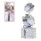 Swishmas 83cm Triple Christmas Silver Giftbox Stack Display with Lights