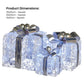 Swishmas Set Of 3 Christmas Gift Boxes With Lights With Jewelled Wire And Silver Bows