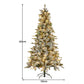 National Tree Company Snowy Stamford Spruce 7.5ft Christmas Tree Multi Functional White Coloured LED Lights & Foot Pedal