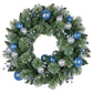 Swishmas 61cm Blue Collection Multicolour Pre-Lit Christmas Wreath